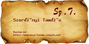 Szerényi Tamás névjegykártya