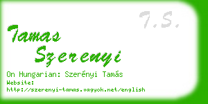 tamas szerenyi business card