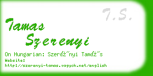 tamas szerenyi business card